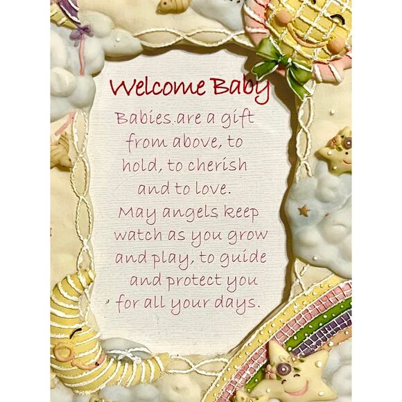 Baby Picture Frame Music Box-Unique Keepsake-Poem-Gift/ Shower-Unisex-Keepsake - Picture 3 of 10